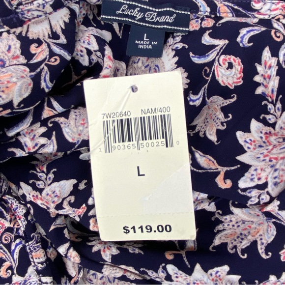 Lucky Brand Jumpsuit Womens Size L Halter Floral Sleeveless Pockets Strappy - Picture 5 of 11